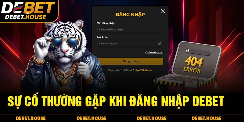 Sự cố thường gặp khi đăng nhập DEBET